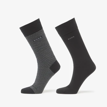 Hugo Boss 2-Pack Rs Minipattern Cc Black - Dydis 39-42 (50487872-001 Kojinės)