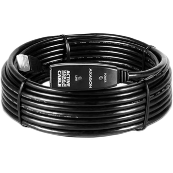 Active extension USB 2.0 A-M A-F cable, 10 m long. Power supply option.