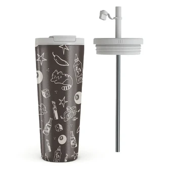 Essentials - Travel Mug, 700 ml / Flap & Straw Set