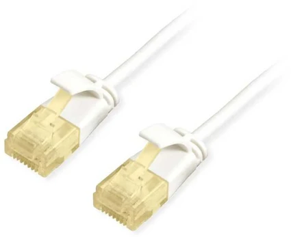 Equip Patchkabel Cat6A Slim U/UTP 2xRJ45 1.00m baltas LSZH Polybeutel
