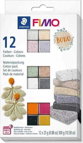 Staedtler Fimo Effect Boho rinkinys 12 kubelių 25g