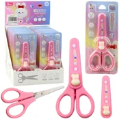 Lean School Scissors With Cover Decorative Baltas Bunny 14cm kaina