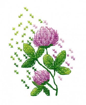 Cross-stitch kit "Clover (water-soluble canvas)" S1493