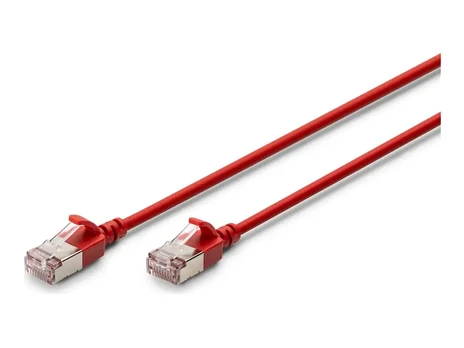 DIGITUS Patchkabel CAT 6A F/FTP Slim 1,00m raudona