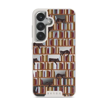 Ex Libris - Samsung Galaxy S25 Plus Case, Elite Mirror Light (Magnetic) / Silver