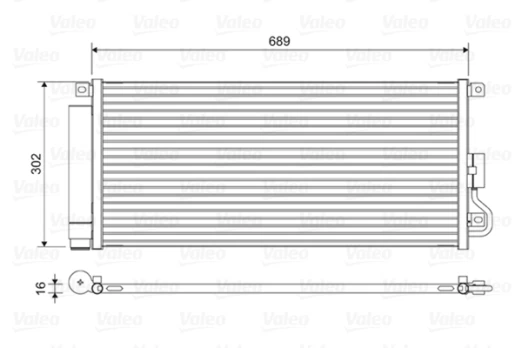 VALEO VAL822592 Air conditioning condenser