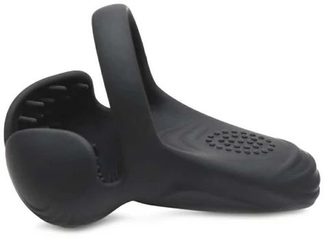 XR Brands Silicone Intimate Ring with Remote Control, Juodas