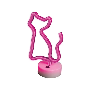 Neoninis LED ant stovo CAT rožinis FSNE02 Forever Light