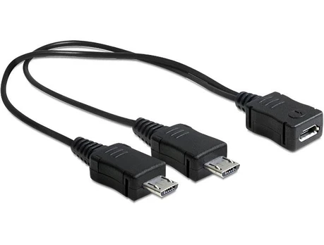 DELOCK 65440 Delock Cable USB micro B female > 2 x USB micro-B male 20.5 cm