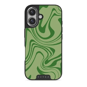Funky Sensation - iPhone 16 Plus Case, Elite Dark (MagSafe) / Silver