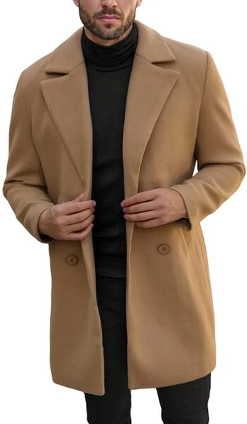 J.Style Paltas Vyrams Camel 11Z8269/CAMEL 11Z8269/CAMEL/L