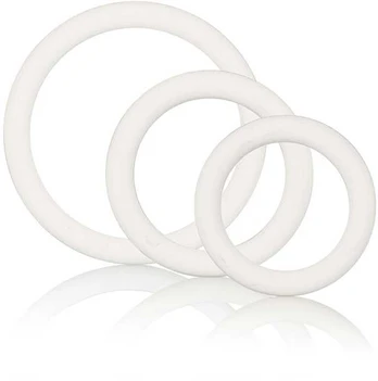 Calexotics Pierścień-RUBBER RING Baltas SET 3PCS
