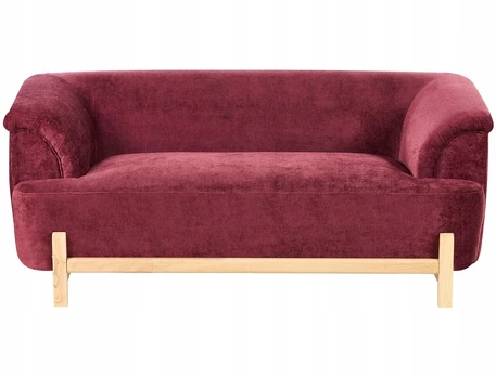 Beliani 2 vietų sofa ALNOR, šenilas, bordo