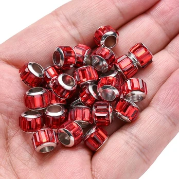 Stiklo karoliukai, Raudona