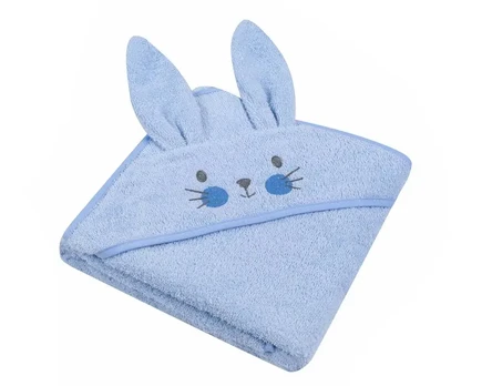 Bathing cover - 328 - TERRY - ANIMALS II - BUNNY - size 100x100 - BLUE