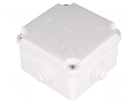 Enclosure: junction box | X: 88mm | Y: 88mm | Z: 60mm | wall mount | IP55