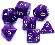 REBEL RPG Dice Set - Pearl - Violet kaina