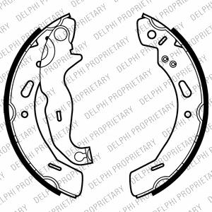 DELPHI LS2016 Brake shoe set