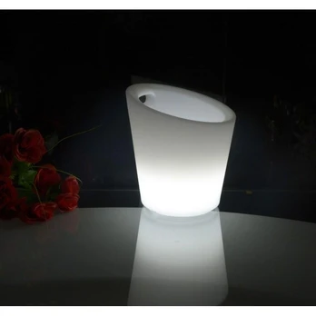 Ice bucket with RGB LED backlight and remote control