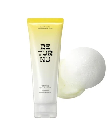 Returnu, Vitatone, Brightening, Cleansing Foam, 120 ml