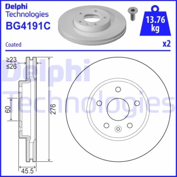 DELPHI BG4191C Brake Disc