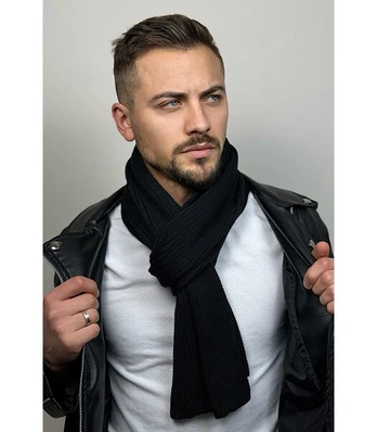 Caskona vyriškas šalikas VANCE*01, juoda, ONE