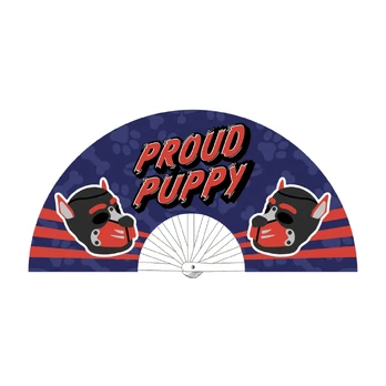 Proud Puppy Fan 64 cm - Large Polyester and Plastic Folding Model