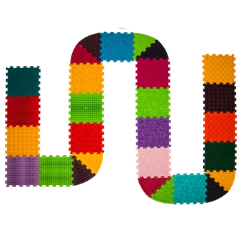 Ortopedinis sensorinis kilimėlis „Ortek Puzzle (18 elementų + 10 trikampių)