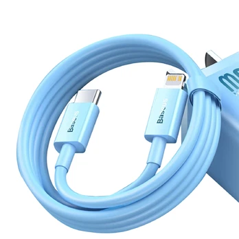 USB-C ir "Lightning" kabelis Baseus , PD 20W 1 m (mėlynas)
