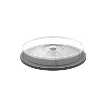 MediaRange Spindel für 10 Dics tranparent mit schwarzem Bode