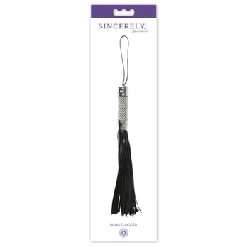 Sportsheets Sincerely Bling Flogger - Vegan Falls, Decorative Handle, 31cm
