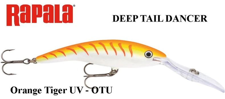 Vobleris Rapala Deep Tail Dancer OTU Orange Tiger UV 13 cm