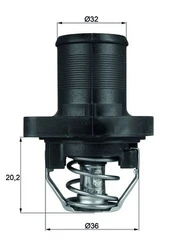 termostatas, aušinimo skystis MAHLE TI 47 89