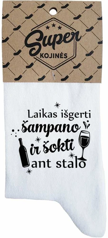 Moteriškos kojinės "Laikas išgerti šampano"