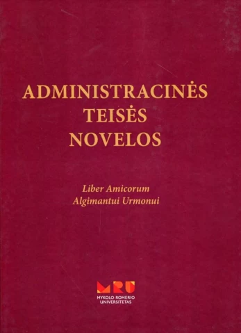 Administracinės teisės novelos Liber Amicorum Algimantui Urmonui