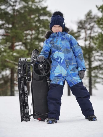 Huppa Žieminis kombinezonas BRUCE 2, blue pattern/ navy