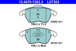 ATE 13.0470-7202.2 Brake pad set
