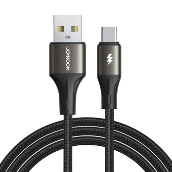 Kabelis "Light-Speed USB to USB-C" SA25-AC3 / 3A / 1,2 m (juodas)