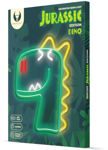 TelForceone Neon LED JURASSIC DINO žalias FLNJ02 Forever Light