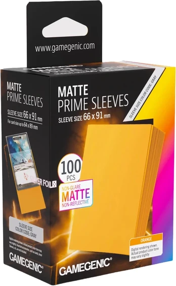 Gamegenic - Matte Prime Sleeves 100 pcs - Orange (GGS10156ML)