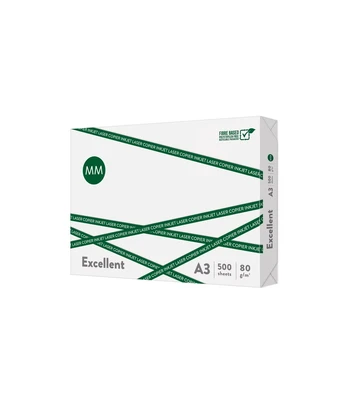 Biuro popierius MM FLOW Excellent, A3, 80 g/m2, 500 lapų