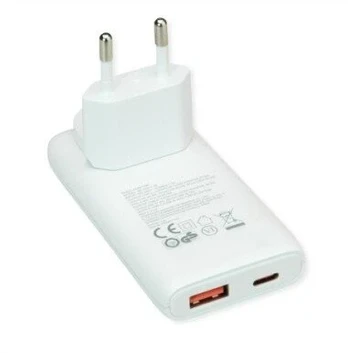 Įkroviklis Value Sieninis USB, kištukas EU/US, 2 prievadai (A+C), 65 W (19.99.1112)