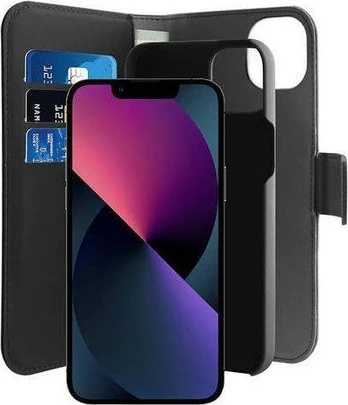 SBS Puro Dėklas PURO Wallet Detachable 2w1 Apple iPhone 14 Plus (juoda)