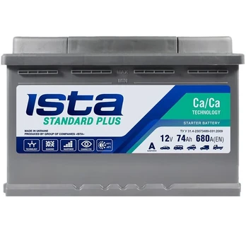 Akumuliatorius Ista Standard Plus 74Ah R+ 680A