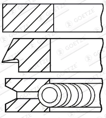 GOETZE 08-422200-00 Piston rings set