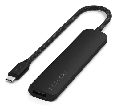 Satechi 6-in-1 USB-C Slim Multiport Adapteris - Juodas