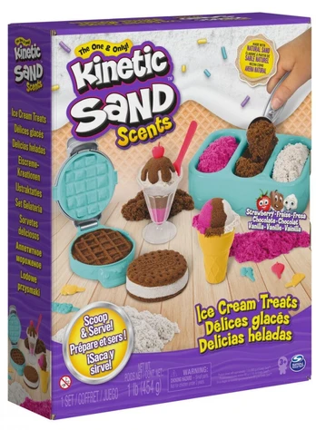 SPIN MASTER KINETIC SAND Kvepiantis kinetinis smėlis „Ledai“