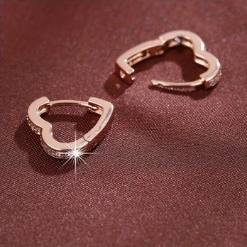 Širdelės auskarai, Rose Golden