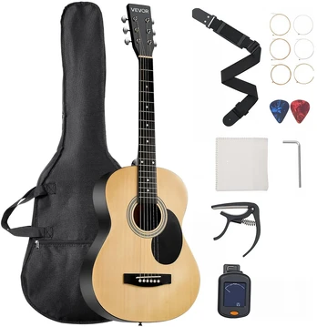 Akustinė gitara Dreadnought 39 col. (990.6 mm). 6 stygos. natūrali spalva