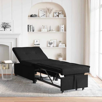 Sofa lova Juoda 194 x 67 x 37 cm audinys